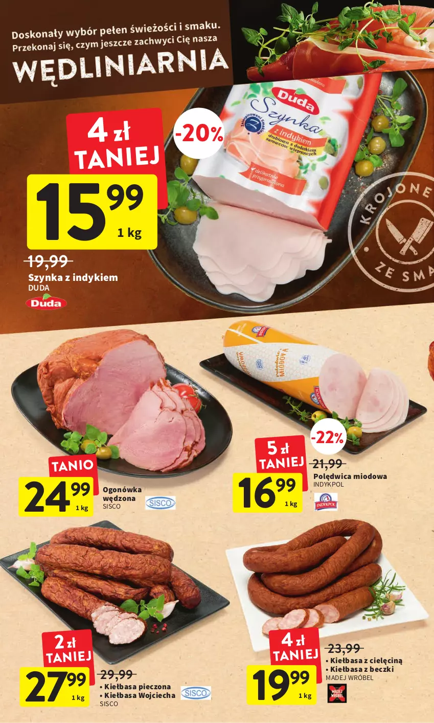 Gazetka promocyjna Intermarche - Gazetka Intermarche - ważna 24.11 do 30.11.2022 - strona 20 - produkty: Duda, Kiełbasa, Madej Wróbel, Ogonówka, Piec, Polędwica, Szynka