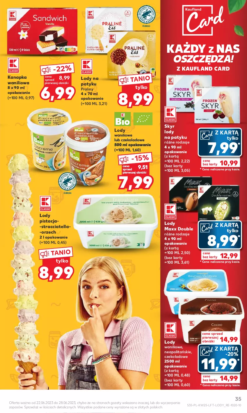 Gazetka promocyjna Kaufland - Gazetka tygodnia - ważna 22.06 do 28.06.2023 - strona 35 - produkty: Lody, Praliny