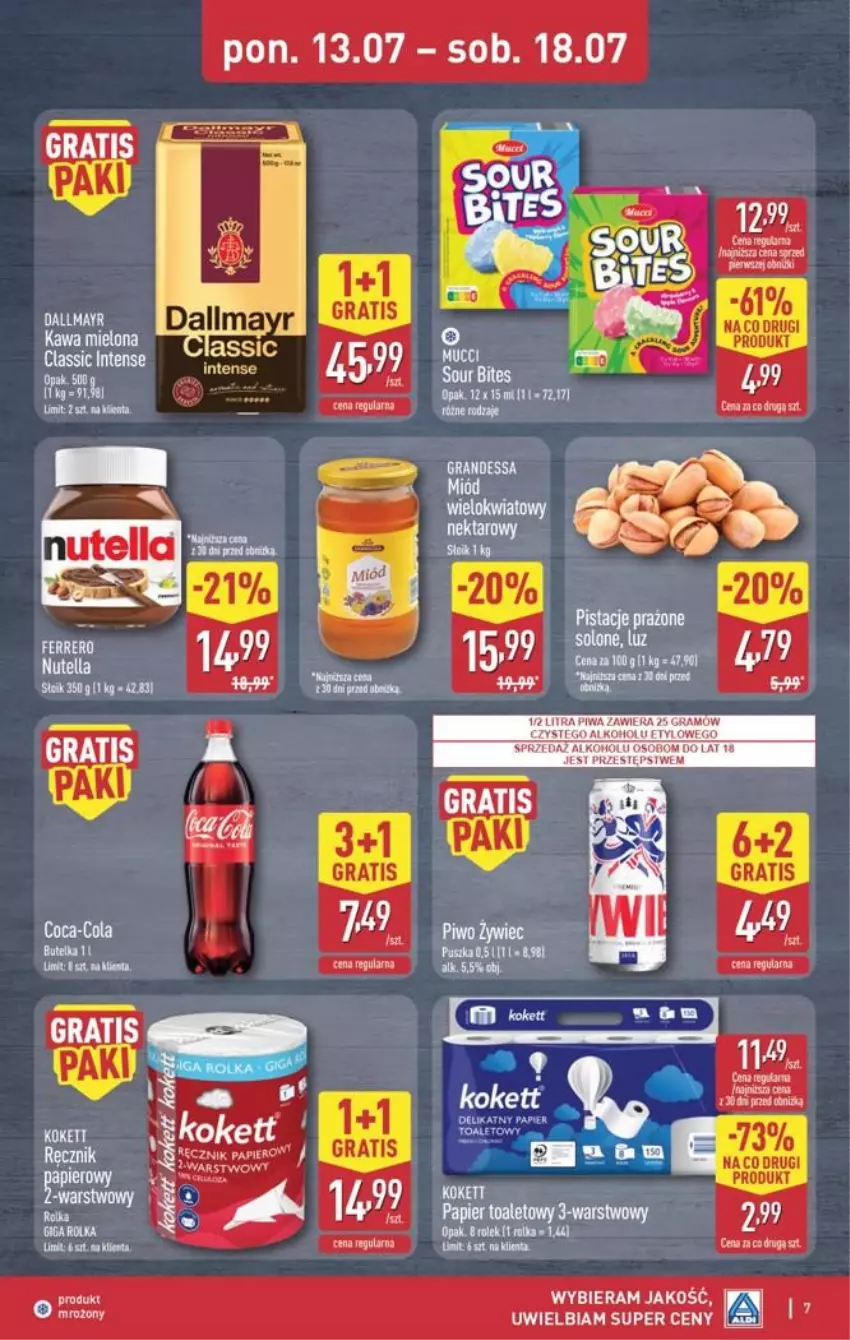 Gazetka promocyjna Aldi - Oferta weekendowa - ważna 16.07 do 18.07.2026 - strona 7 - produkty: Coca-Cola, Gra, Pistacje, Piwo
