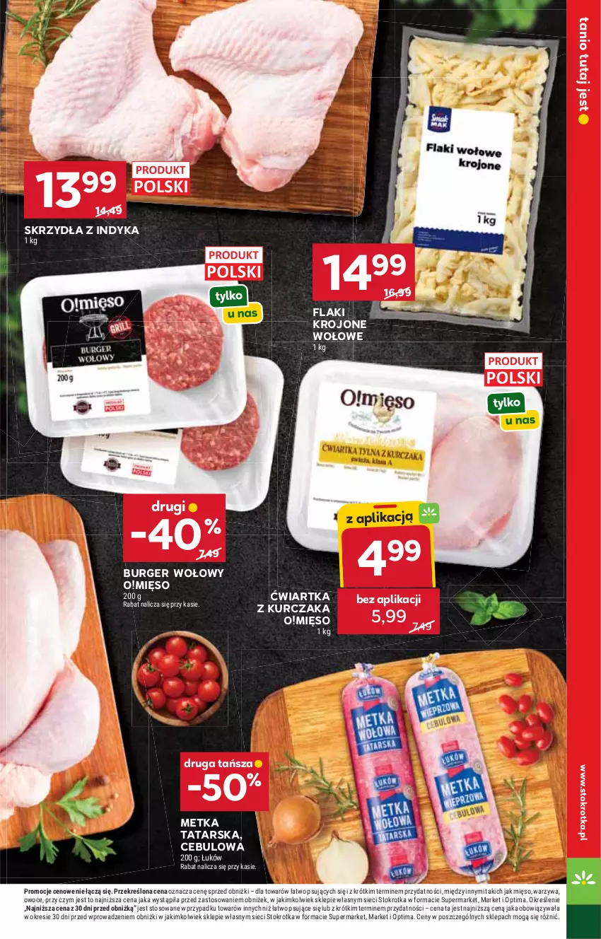 Gazetka promocyjna Stokrotka - Supermarket - ważna 29.10 do 04.11.2026 - strona 20 - produkty: Burger, Flaki, Kurczak, Metka tatarska, Mięso, Optima, Owoce, Warzywa