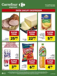 Gazetka promocyjna Carrefour - Gazetka Express - Gazetka - ważna od 09.02 do 09.02.2026 - strona 1 - produkty: Piwa, Piec, Chrzan, Ser, Gra, Chipsy, Szynka, Edam, Hochland, Crunchips, Gouda, Napój