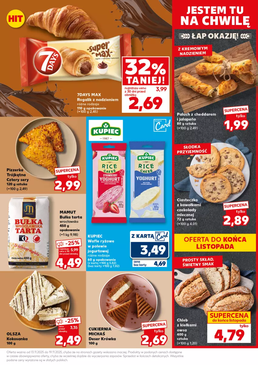 Gazetka promocyjna Kaufland - Mocny Start - ważna 17.11 do 19.11.2025 - strona 15 - produkty: Cheddar, Chleb, Cukier, Deser, Jogurt, Kawa, Kokos, Kupiec, Piec, Ryż, Ser, Wafle