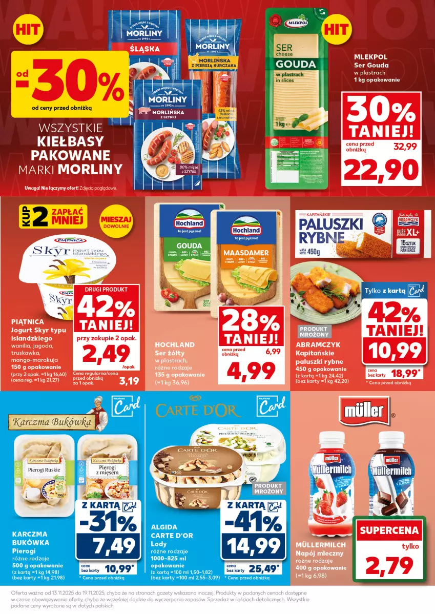Gazetka promocyjna Kaufland - Mocny Start - ważna 17.11 do 19.11.2025 - strona 9 - produkty: Carte d'Or, Gouda, Kurczak, Napoje