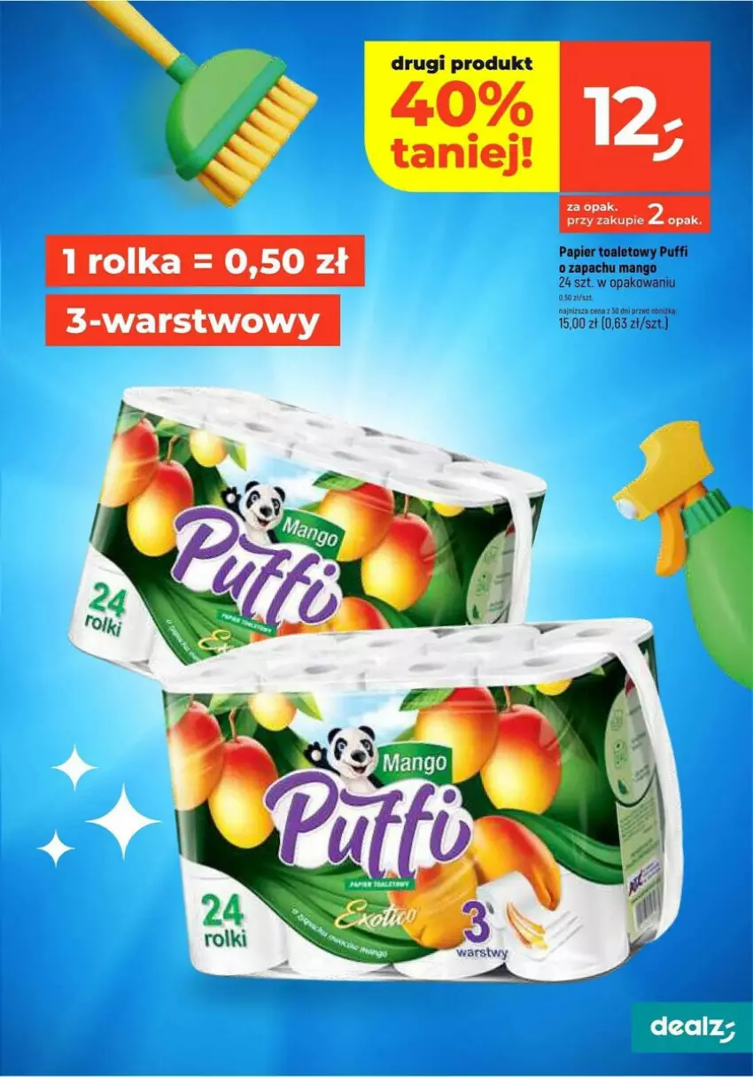 Gazetka promocyjna Dealz - ważna 02.01 do 08.01.2025 - strona 11 - produkty: Mango, Papier, Papier toaletowy, Puf