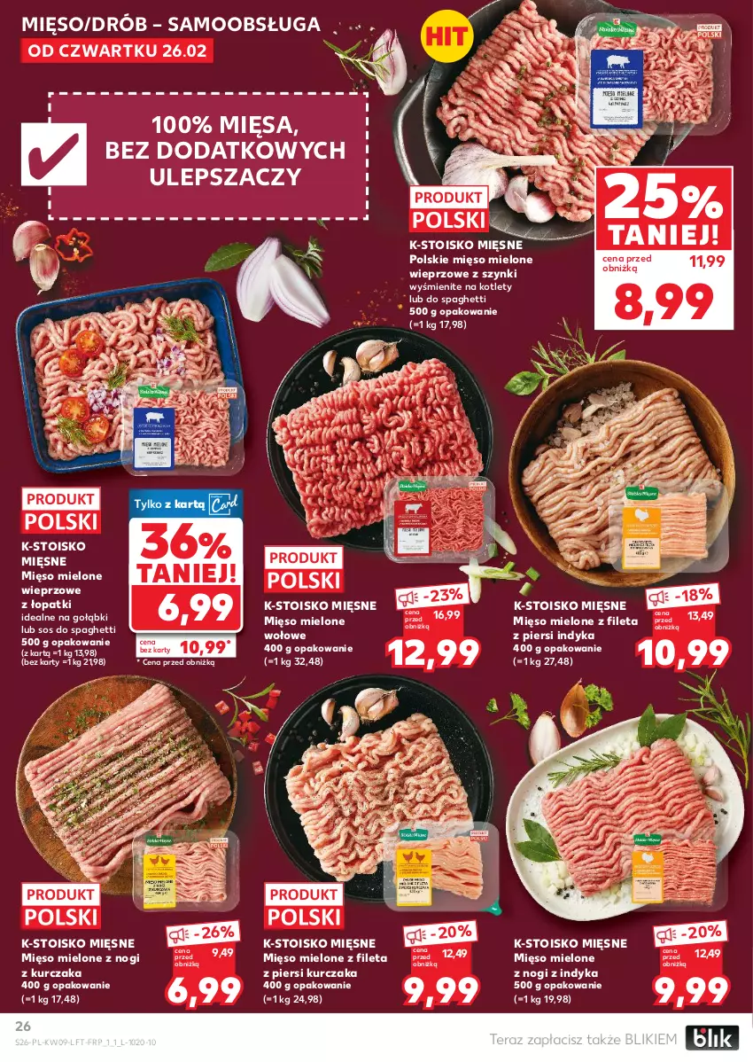 Gazetka promocyjna Kaufland - Gazetka tygodnia - ważna 26.02 do 04.03.2026 - strona 26 - produkty: Drób, Kotlet, Kurczak, Mięso, Mięso mielone, Sos, Spaghetti, Tera