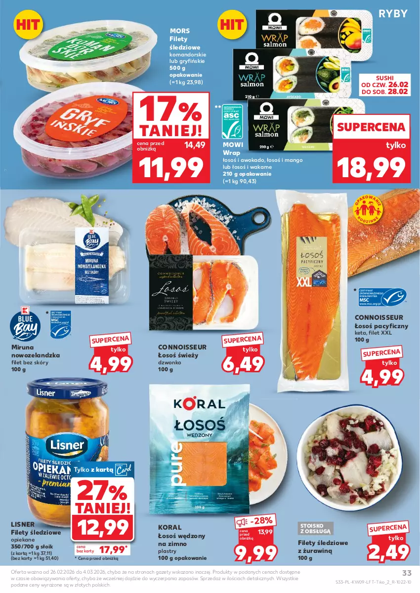 Gazetka promocyjna Kaufland - Gazetka tygodnia - ważna 26.02 do 04.03.2026 - strona 33 - produkty: Gry, Lisner, Mango, Miruna, Sushi