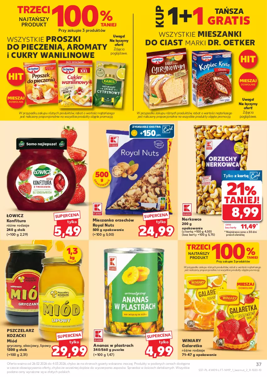 Gazetka promocyjna Kaufland - Gazetka tygodnia - ważna 26.02 do 04.03.2026 - strona 37 - produkty: Ananas, Ananas w plastrach, Dr. Oetker, Gala, Galaretka, Gra, Gry, Konfitura, Miód, Piec, Por, Waga, Winiary