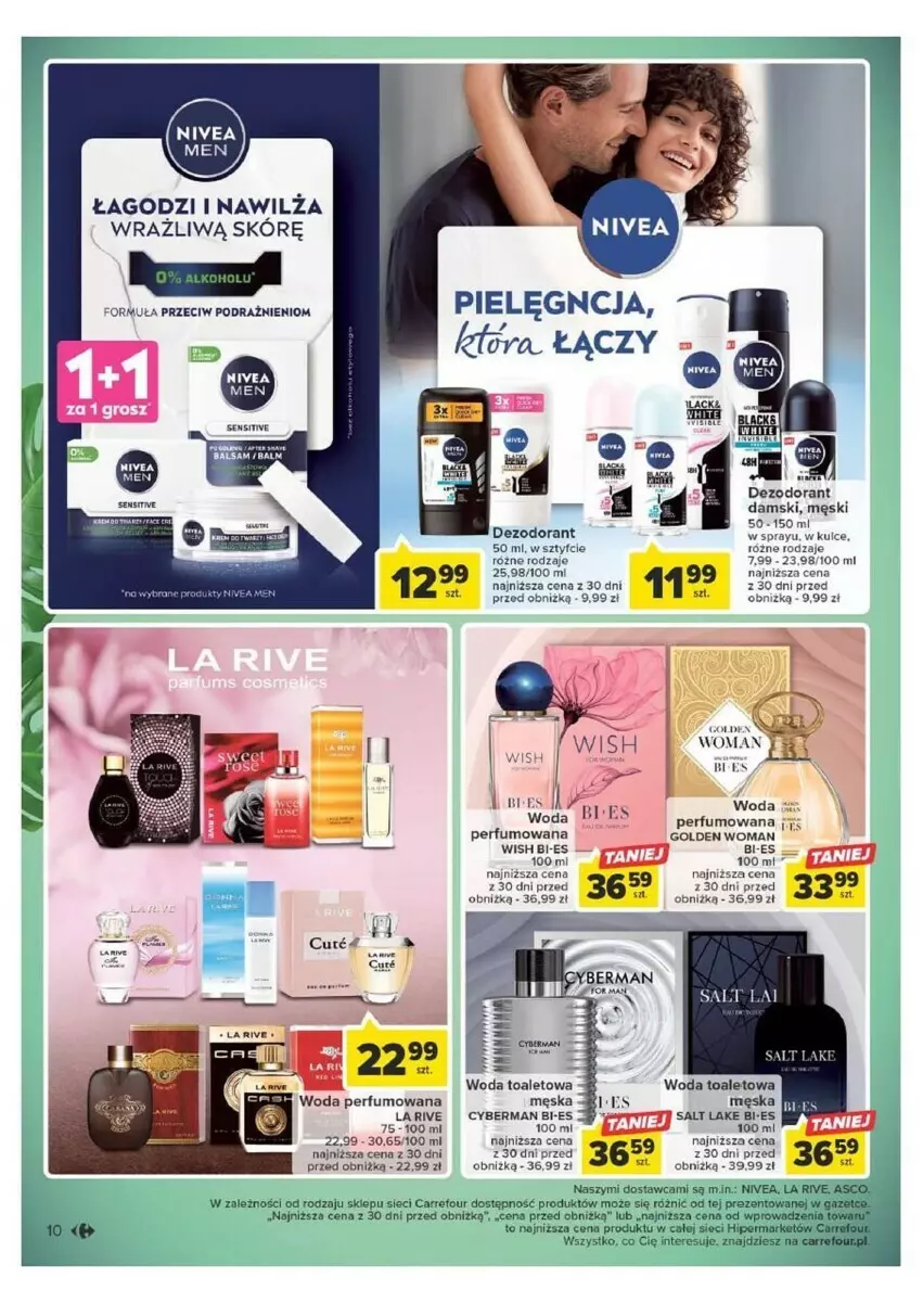 Gazetka promocyjna Carrefour - ważna 12.09 do 23.09.2023 - strona 2 - produkty: Dezodorant, La Rive, Nivea, Perfum, Woda, Woda perfumowana, Woda toaletowa