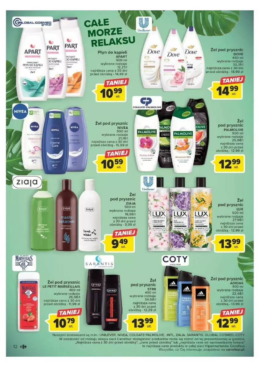 Gazetka promocyjna Carrefour - ważna 12.09 do 23.09.2023 - strona 4 - produkty: Dove, Mars, Nivea, Palmolive, Płyn do kąpieli, Por, Str8, Ziaja