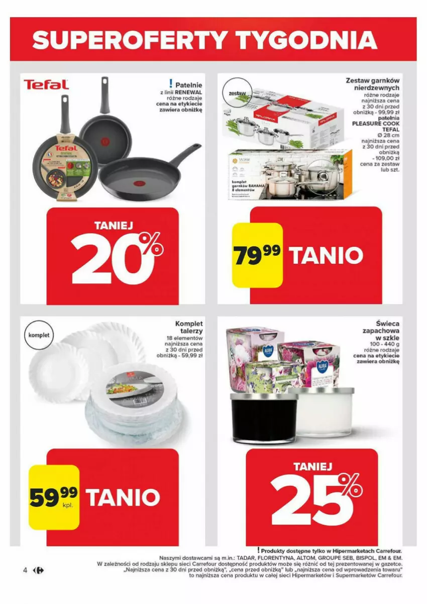 Gazetka promocyjna Carrefour - ważna 18.03 do 24.03.2024 - strona 34 - produkty: Fa, Patelnia, Talerz, Tefal