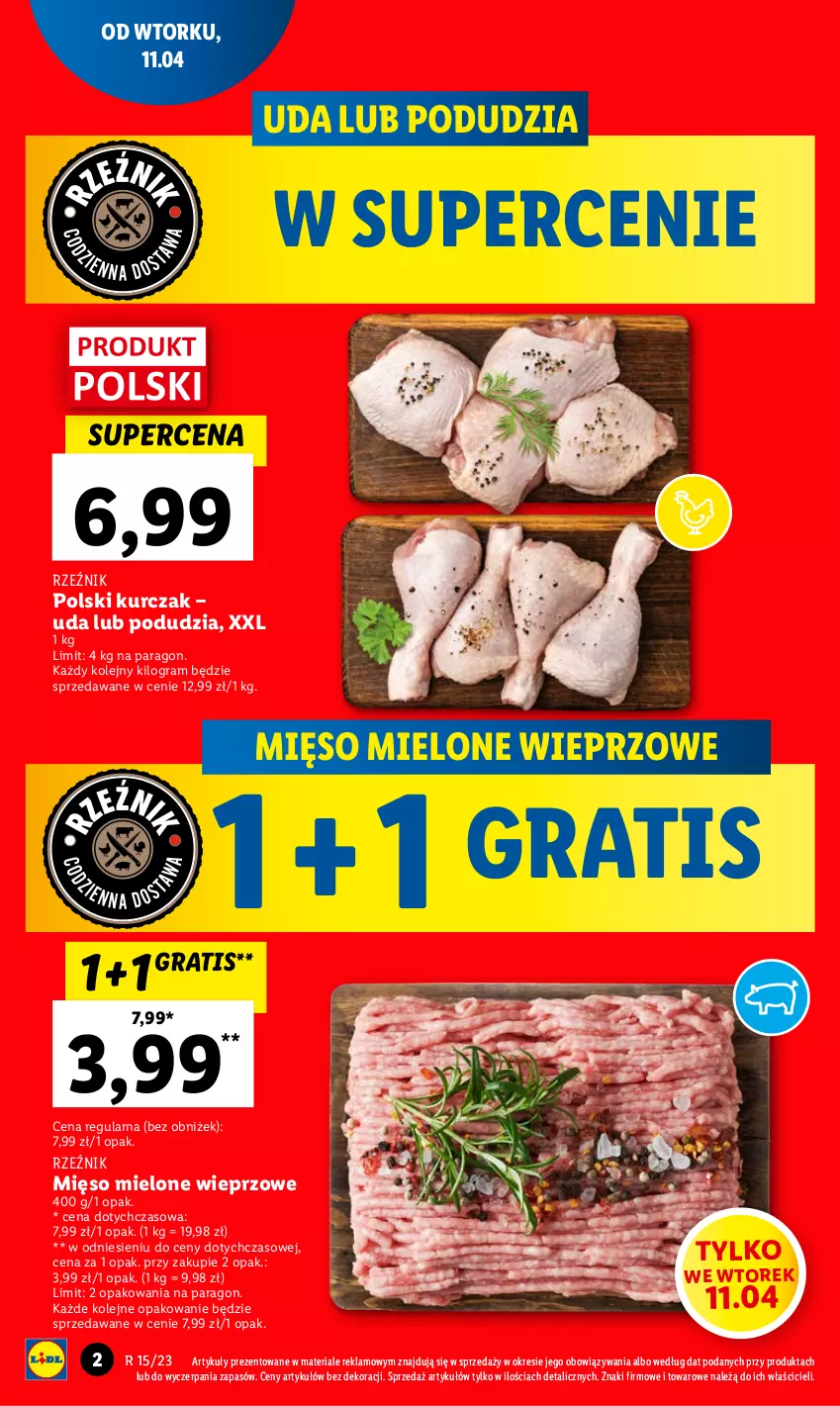 Gazetka promocyjna Lidl - GAZETKA - ważna 11.04 do 12.04.2023 - strona 2 - produkty: Gra, Kurczak, Mięso, Mięso mielone, Olej