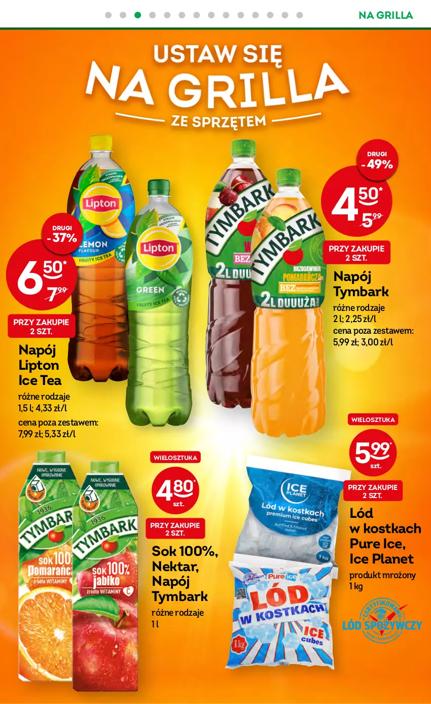 Gazetka promocyjna Żabka - ważna 26.04 do 09.05.2023 - strona 24 - produkty: Grill, Ice tea, Lipton, Napój, Nektar, Pur, Sok, Tymbark