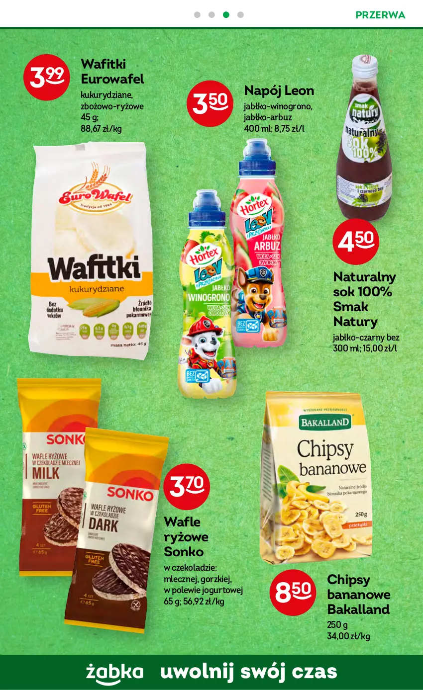 Gazetka promocyjna Żabka - ważna 26.04 do 09.05.2023 - strona 46 - produkty: Arbuz, Bakalland, Chipsy, Jogurt, Leon, Napój, Ryż, Sok, Sonko, Wafle, Wino