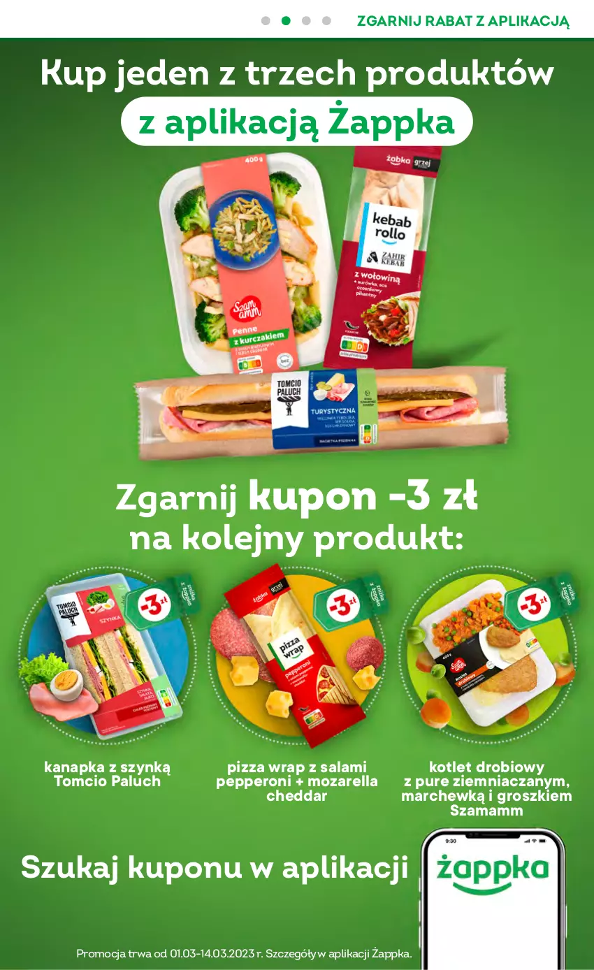 Gazetka promocyjna Żabka - ważna 26.04 do 09.05.2023 - strona 9 - produkty: Cheddar, Kotlet, Olej, Pizza, Pur, Salami