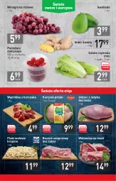 Gazetka promocyjna Stokrotka - Market - Gazetka - ważna od 13.10 do 13.10.2021 - strona 3 - produkty: Kurczak, Udziec z indyka, Sałat, Winogrona, Rosół, Boczek, Wołowina, Flaki, Wino, Pomidory, Flaki wołowe, Boczek wieprzowy, Imbir