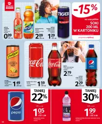 Gazetka promocyjna Selgros - Oferta spożywcza - Gazetka - ważna od 24.11 do 24.11.2021 - strona 24 - produkty: Sok, Coca-Cola, Napoje, Pepsi, Tiger, Schweppes, Tonik, Tymbark, Oshee, Napój, Nestea