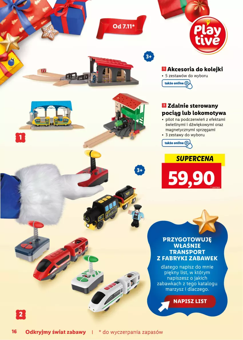 Gazetka promocyjna Lidl - KATALOG ZABAWKI - ważna 07.11.2022 do 06.01.2023 - strona 16 - produkty: Fa, Olej, Pociąg, Por, Sport, Tran, Zabawka