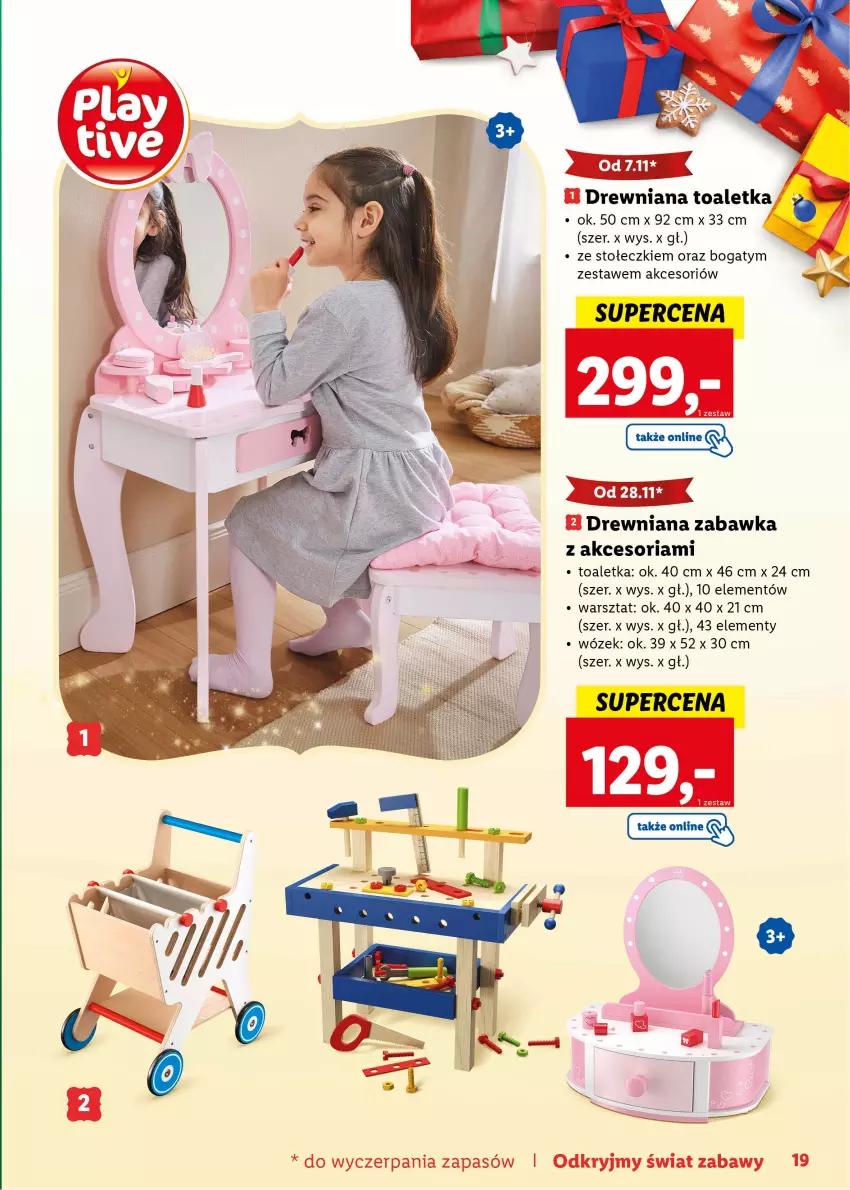 Gazetka promocyjna Lidl - KATALOG ZABAWKI - ważna 07.11.2022 do 06.01.2023 - strona 19 - produkty: Toaletka, Wózek, Zabawka