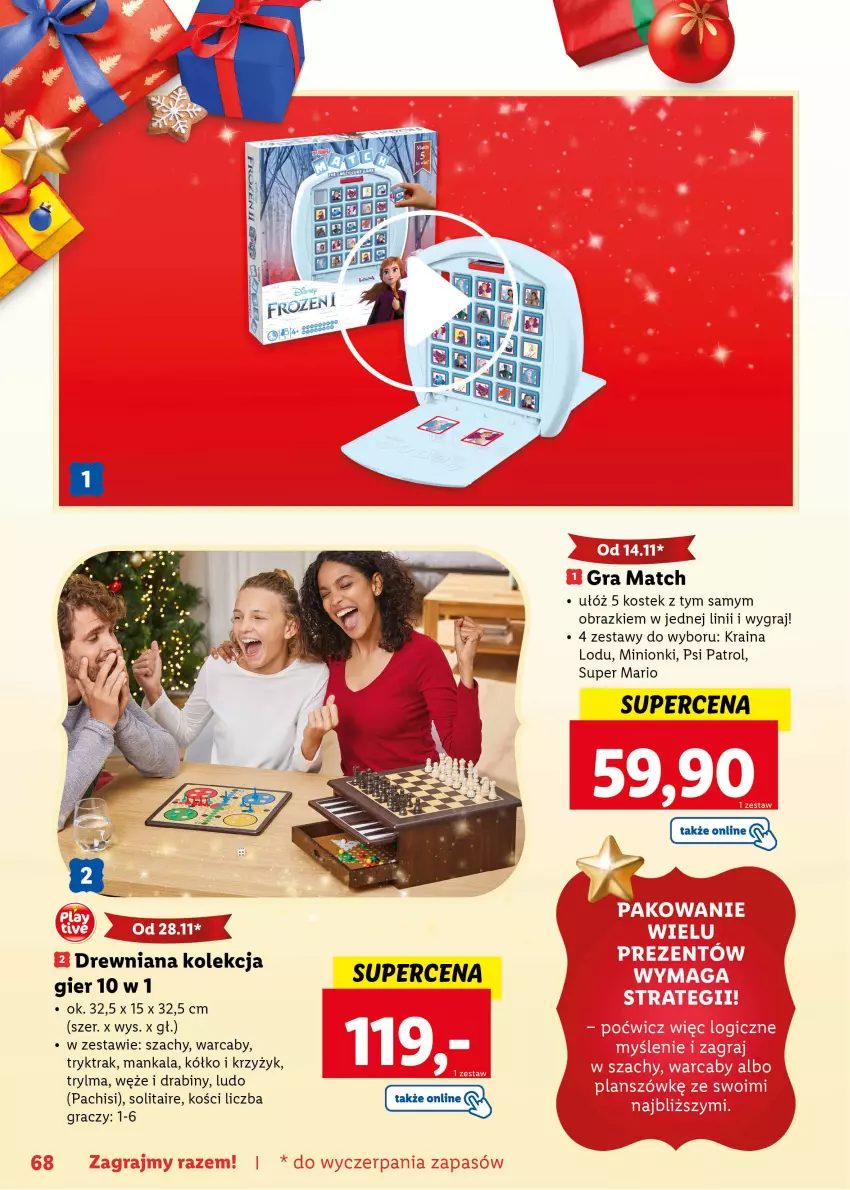 Gazetka promocyjna Lidl - KATALOG ZABAWKI - ważna 07.11.2022 do 06.01.2023 - strona 68 - produkty: Gra, Obraz, Psi Patrol, Stek, Szachy