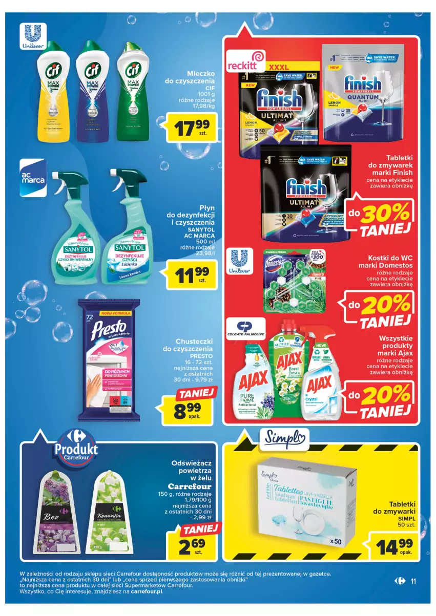 Gazetka promocyjna Carrefour - Gazetka Market - ważna 07.03 do 18.03.2023 - strona 13 - produkty: Ajax, Colgate, Domestos, Finish, Flora, LG, Palmolive, Sanytol, Tablet