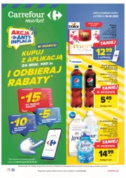 Gazetka promocyjna Carrefour - Gazetka Market - Gazetka - ważna od 18.03 do 18.03.2023 - strona 1 - produkty: 7up, Mirinda, Kosz, Pepsi, Płyn do płukania, Napój gazowany, Napój, Lenor