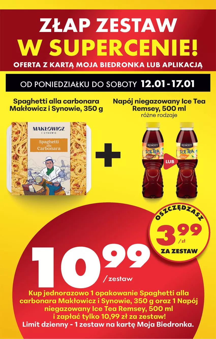 Gazetka promocyjna Biedronka - Gazetka - ważna 12.01 do 19.01.2026 - strona 26 - produkty: Ice tea, Napój, Napój niegazowany, Spaghetti