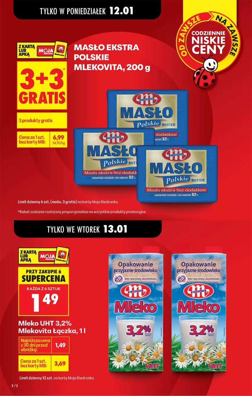 Gazetka promocyjna Biedronka - Gazetka - ważna 12.01 do 19.01.2026 - strona 4 - produkty: Gra, Masło, Mleko, Mlekovita, Por