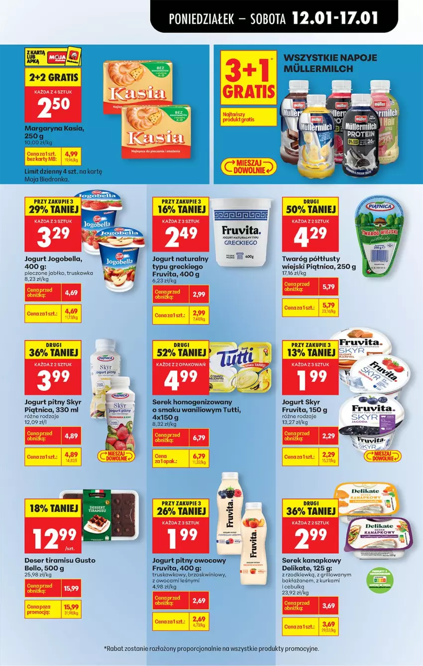 Gazetka promocyjna Biedronka - Gazetka - ważna 12.01 do 19.01.2026 - strona 41 - produkty: Bell, Deser, Gra, Grill, Jogurt, Jogurt naturalny, Jogurt pitny, Piątnica, Piec, Por, Ser, Serek, Serek kanapkowy, Sok, Twaróg, Twaróg półtłusty