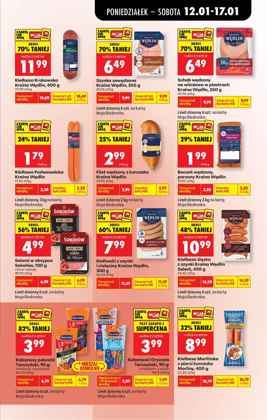 Gazetka promocyjna Biedronka - Gazetka - ważna 12.01 do 19.01.2026 - strona 43 - produkty: BIC, Boczek, Gry, Kabanos, Kiełbasa, Kiełbasa krakowska, Kiełbasa podwawelska, Kiełbasa śląska, Kurczak, Morliny, Salami, Sok, Sokołów, Szynka, Tarczyński, Wawel