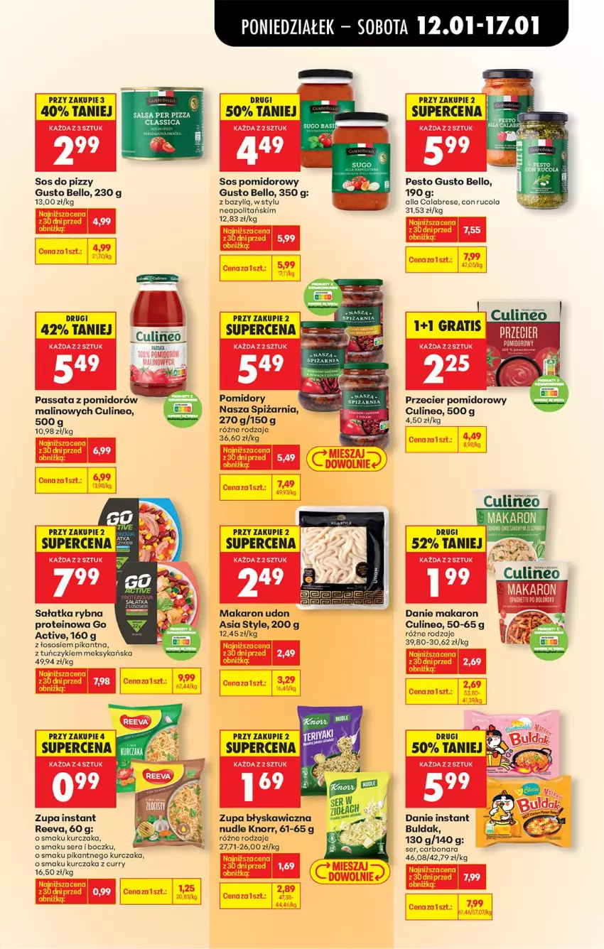 Gazetka promocyjna Biedronka - Gazetka - ważna 12.01 do 19.01.2026 - strona 47 - produkty: Bazyl, Bell, Fa, Knorr, Kurczak, Makaron, Pesto, Pizza, Pomidory, Sałat, Sałatka, Salsa, Ser, Sos, Sos do pizzy, Sos pomidorowy, Tuńczyk, Zupa