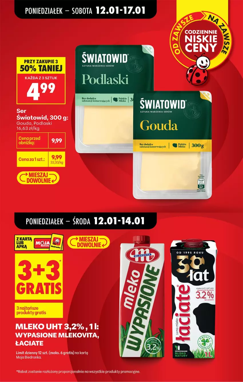 Gazetka promocyjna Biedronka - Gazetka - ważna 12.01 do 19.01.2026 - strona 5 - produkty: Gouda, Gra, Mleko, Mlekovita, Podlaski, Por, Ser