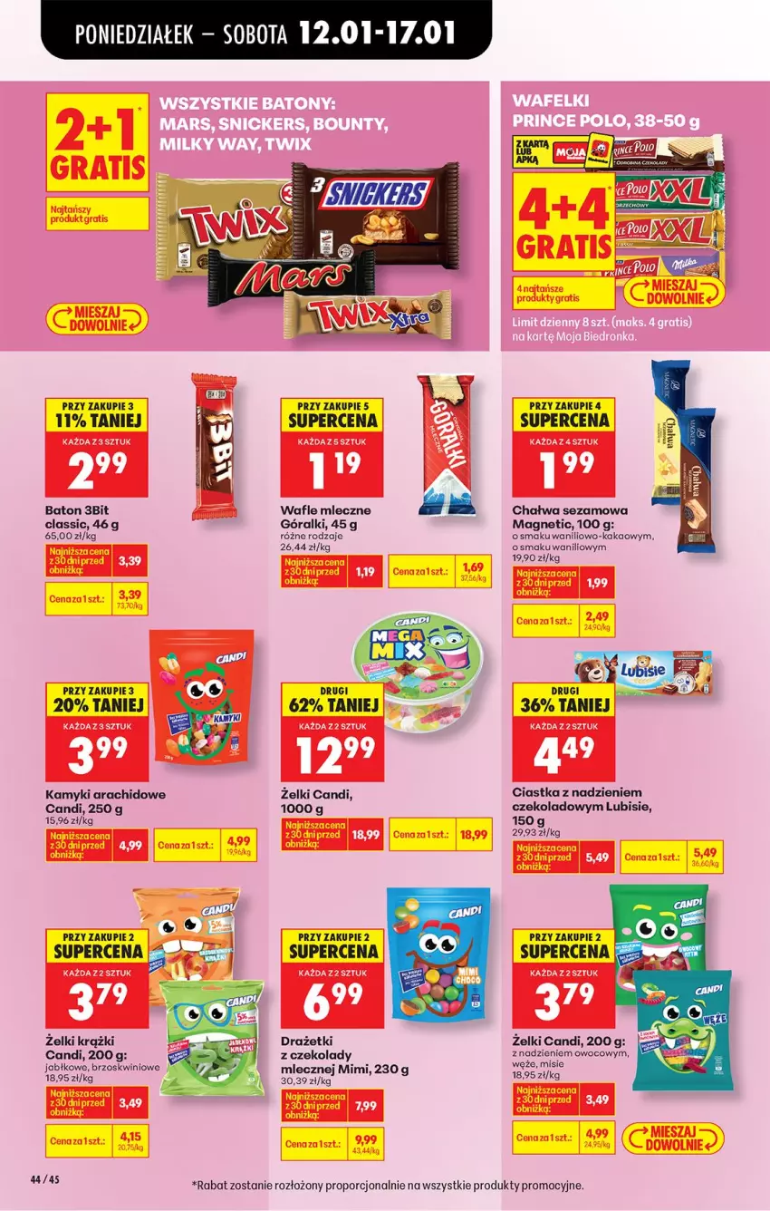 Gazetka promocyjna Biedronka - Gazetka - ważna 12.01 do 19.01.2026 - strona 52 - produkty: Baton, Chałwa, Ciastka, Góralki, Kakao, Kamyki arachidowe, Lubisie, Por, Sezam, Wafle