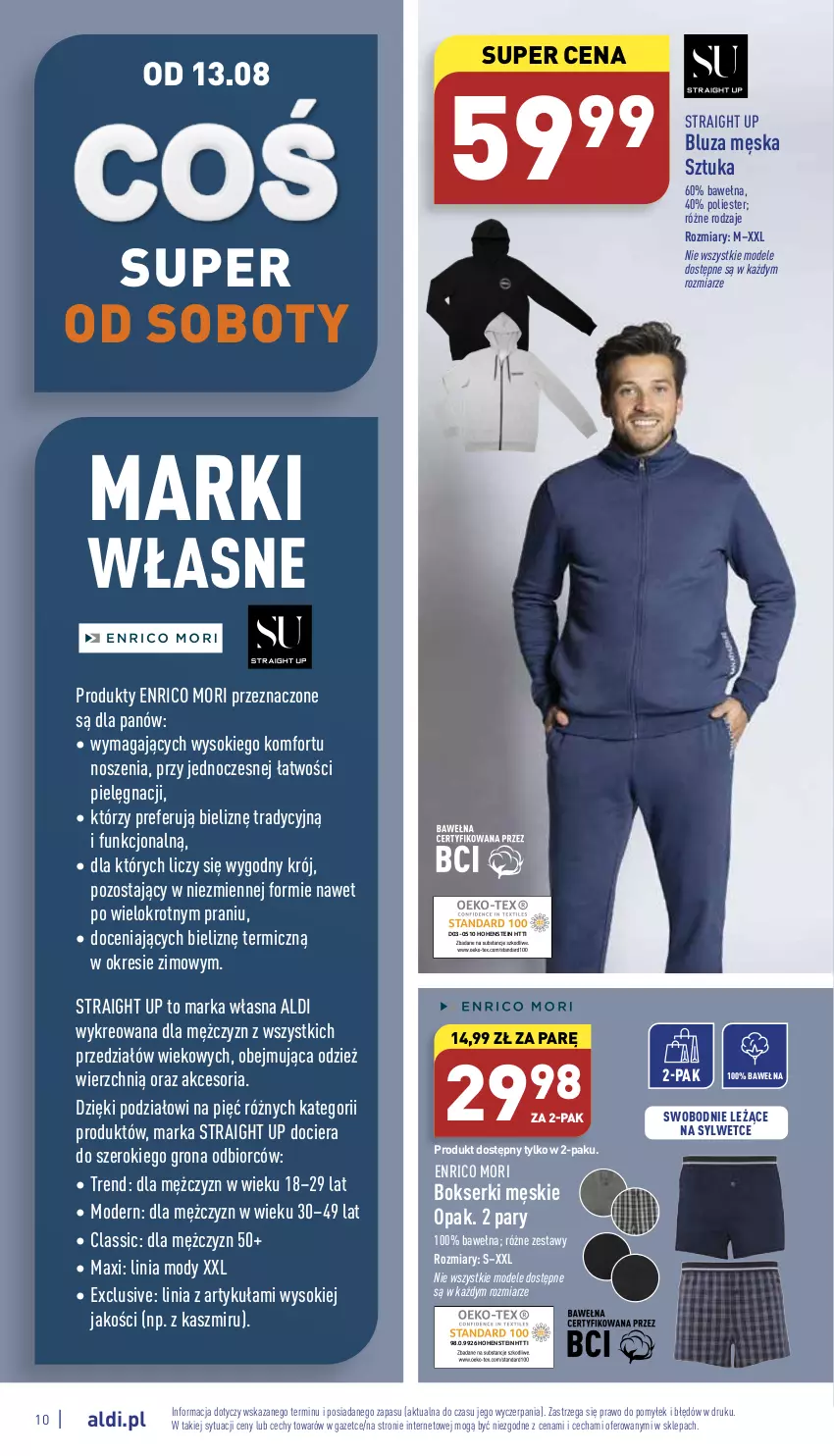 Gazetka promocyjna Aldi - Zaplanuj zakupy wcześniej - ważna 10.08 do 13.08.2022 - strona 10 - produkty: Bluza, Bokserki, Ser, Sok, Wełna