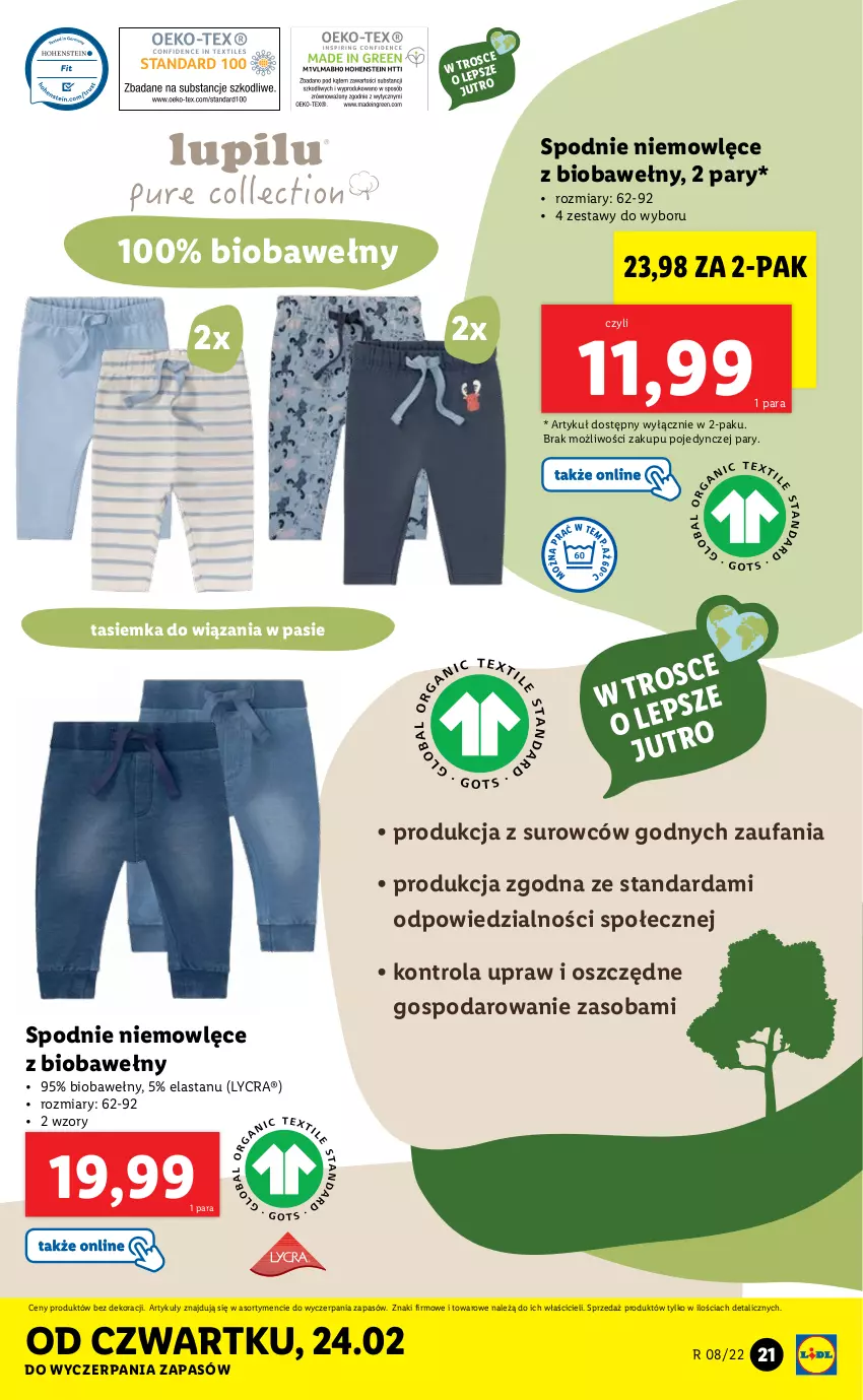 Gazetka promocyjna Lidl - GAZETKA - ważna 21.02 do 26.02.2022 - strona 25 - produkty: Fa, Spodnie