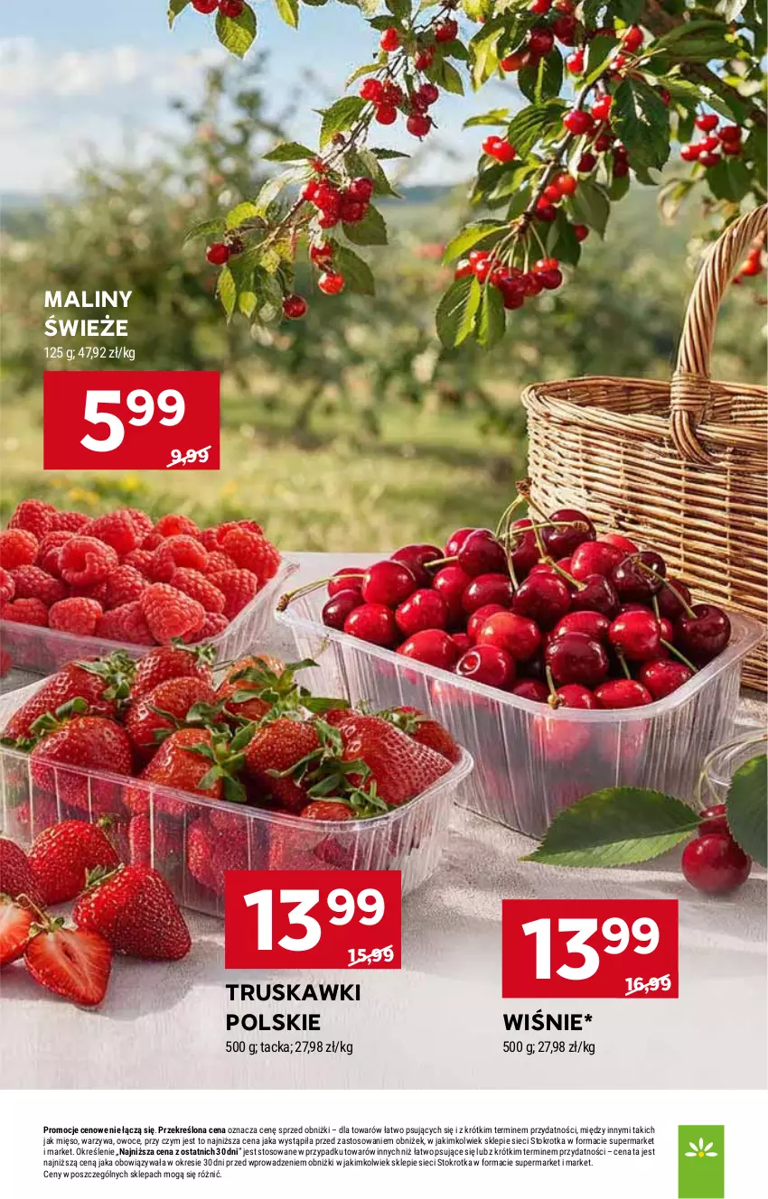 Gazetka promocyjna Stokrotka - Market - ważna 23.07 do 29.07.2026 - strona 17 - produkty: Maliny, Mięso, Owoce, Truskawki, Warzywa