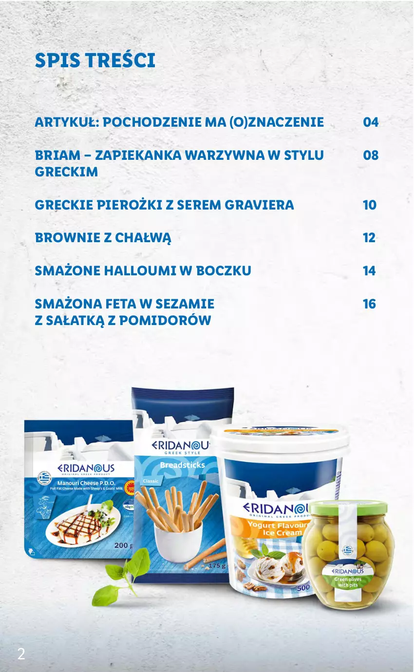 Gazetka promocyjna Lidl - KATALOG GRECKI - ważna 06.06 do 12.06.2022 - strona 2 - produkty: Brownie, Feta, Gra, Sałat, Ser, Sezam, Zapiekanka