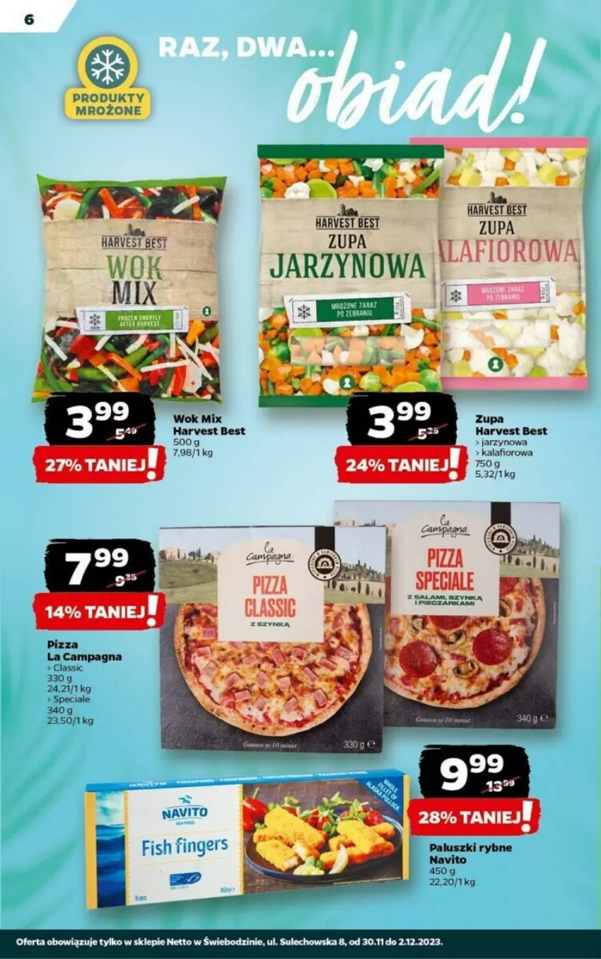 Gazetka promocyjna Netto - ważna 30.11 do 02.12.2023 - strona 9 - produkty: Kalafior, Paluszki rybne, Pizza, Produkty mrożone, Zupa
