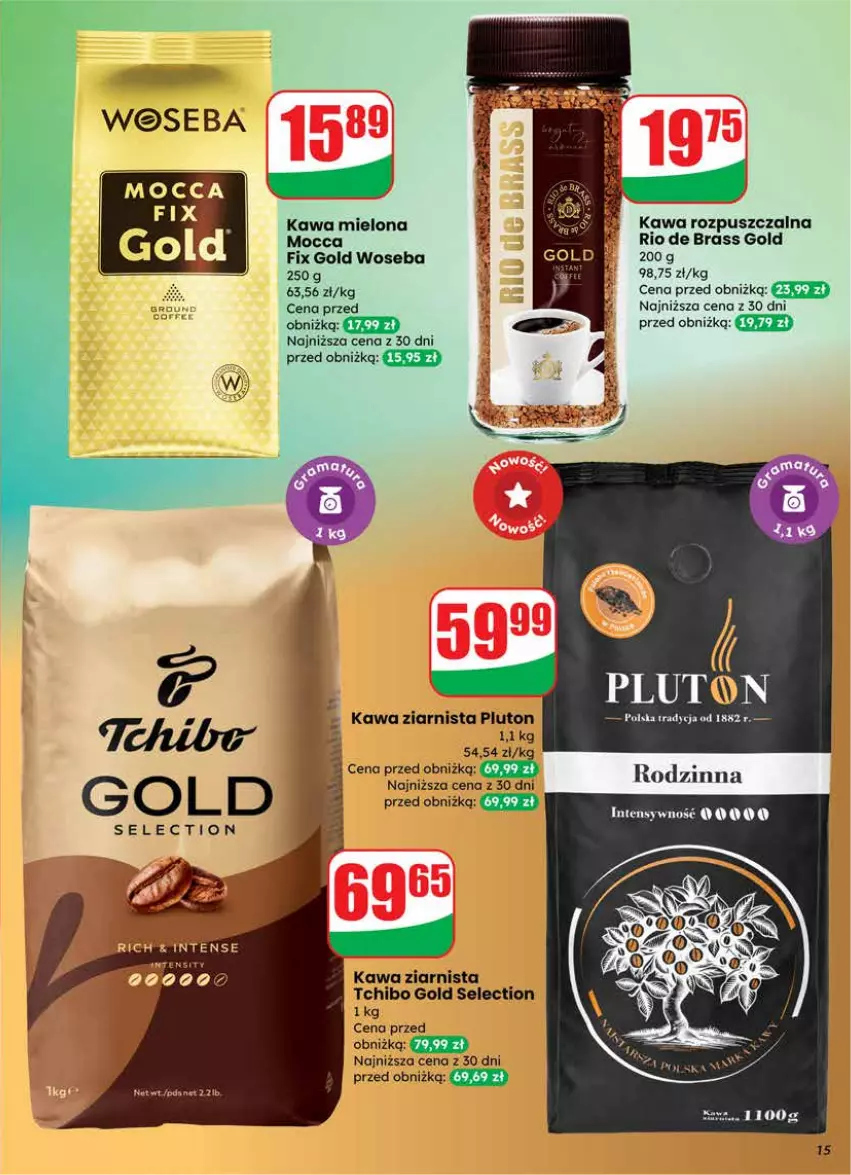 Gazetka promocyjna Dino - Gazetka 12 / 2026 - ważna 18.03 do 24.03.2026 - strona 15 - produkty: Kawa, Kawa mielona, Kawa rozpuszczalna, Kawa ziarnista, Tchibo, Woseba