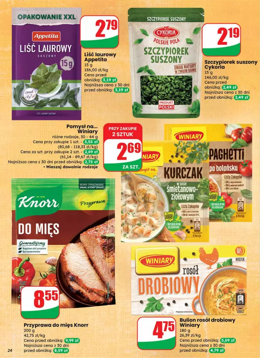 Gazetka promocyjna Dino - Gazetka 12 / 2026 - ważna 18.03 do 24.03.2026 - strona 24 - produkty: Bulion, Knorr, Laur, Lion, Rosół, Rosół drobiowy, Stek, Winiary