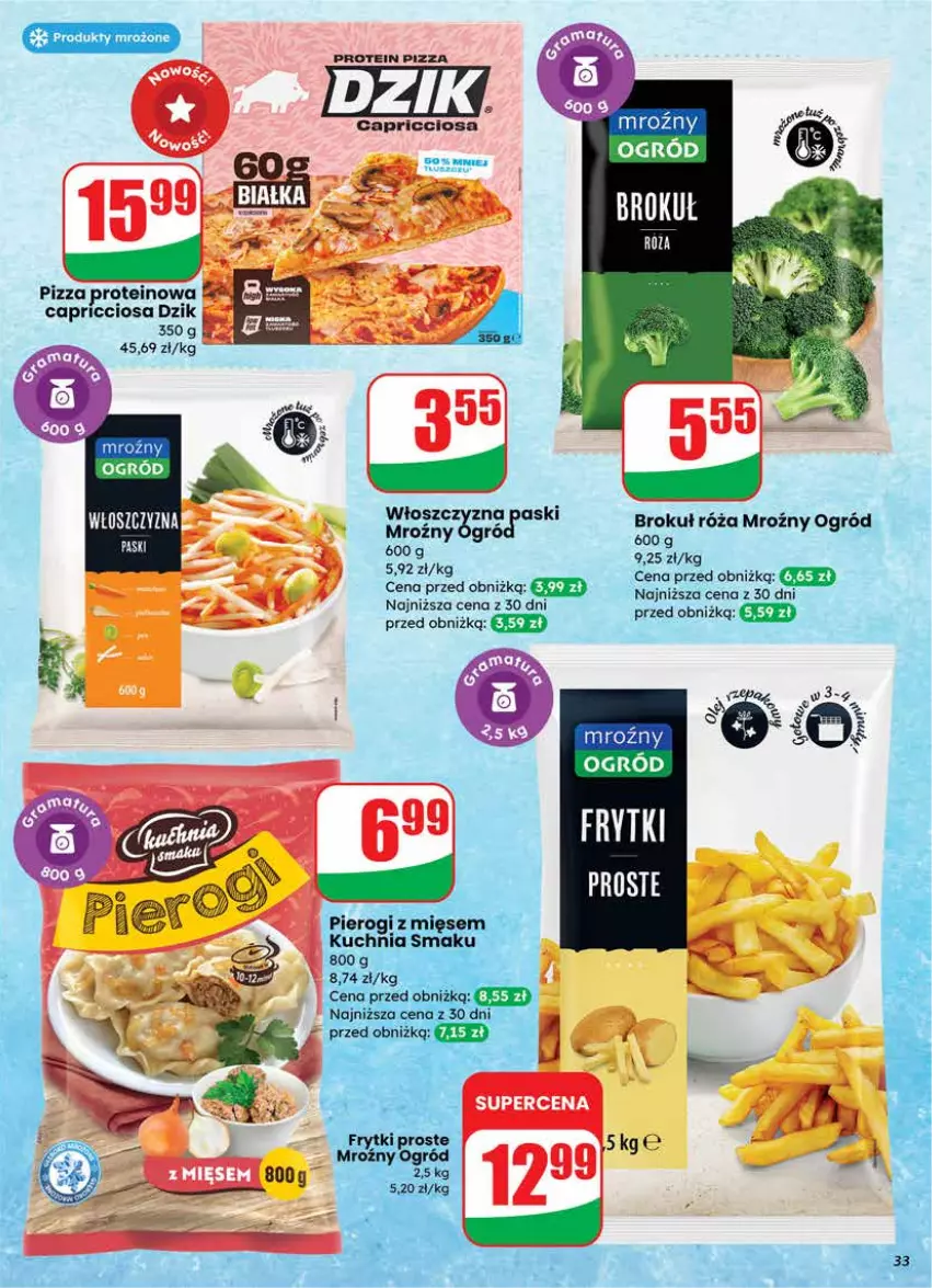 Gazetka promocyjna Dino - Gazetka 12 / 2026 - ważna 18.03 do 24.03.2026 - strona 33 - produkty: Frytki, Kuchnia, Ogród, Pierogi, Pizza, Produkty mrożone, Róża