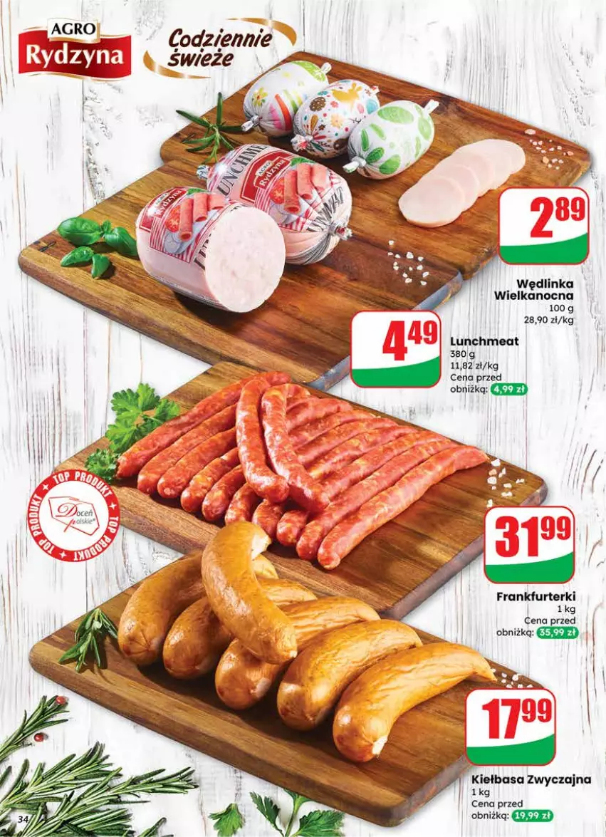 Gazetka promocyjna Dino - Gazetka 12 / 2026 - ważna 18.03 do 24.03.2026 - strona 34 - produkty: Frankfurterki, Inka, Kiełbasa