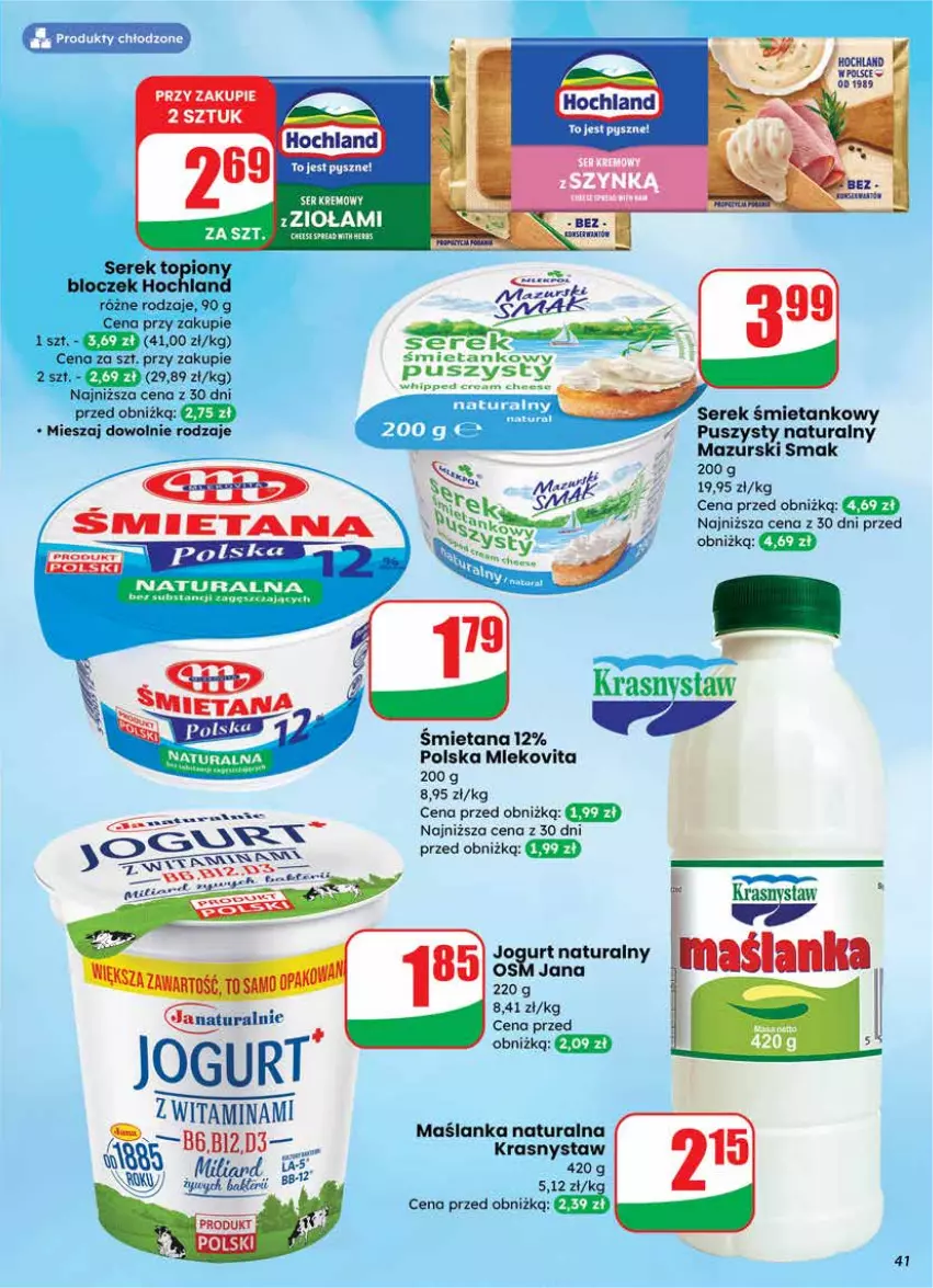 Gazetka promocyjna Dino - Gazetka 12 / 2026 - ważna 18.03 do 24.03.2026 - strona 41 - produkty: HiPP, Maślanka, Ser, Serek