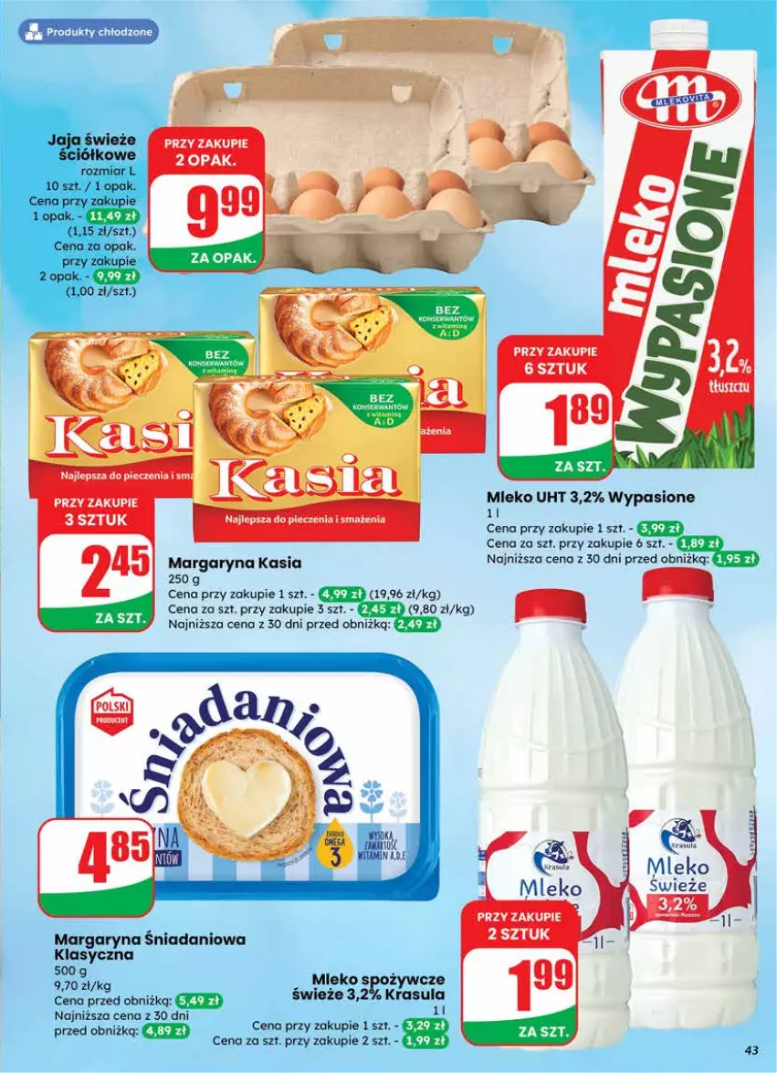 Gazetka promocyjna Dino - Gazetka 12 / 2026 - ważna 18.03 do 24.03.2026 - strona 43 - produkty: Danio, Kasia, Margaryna, Mleko