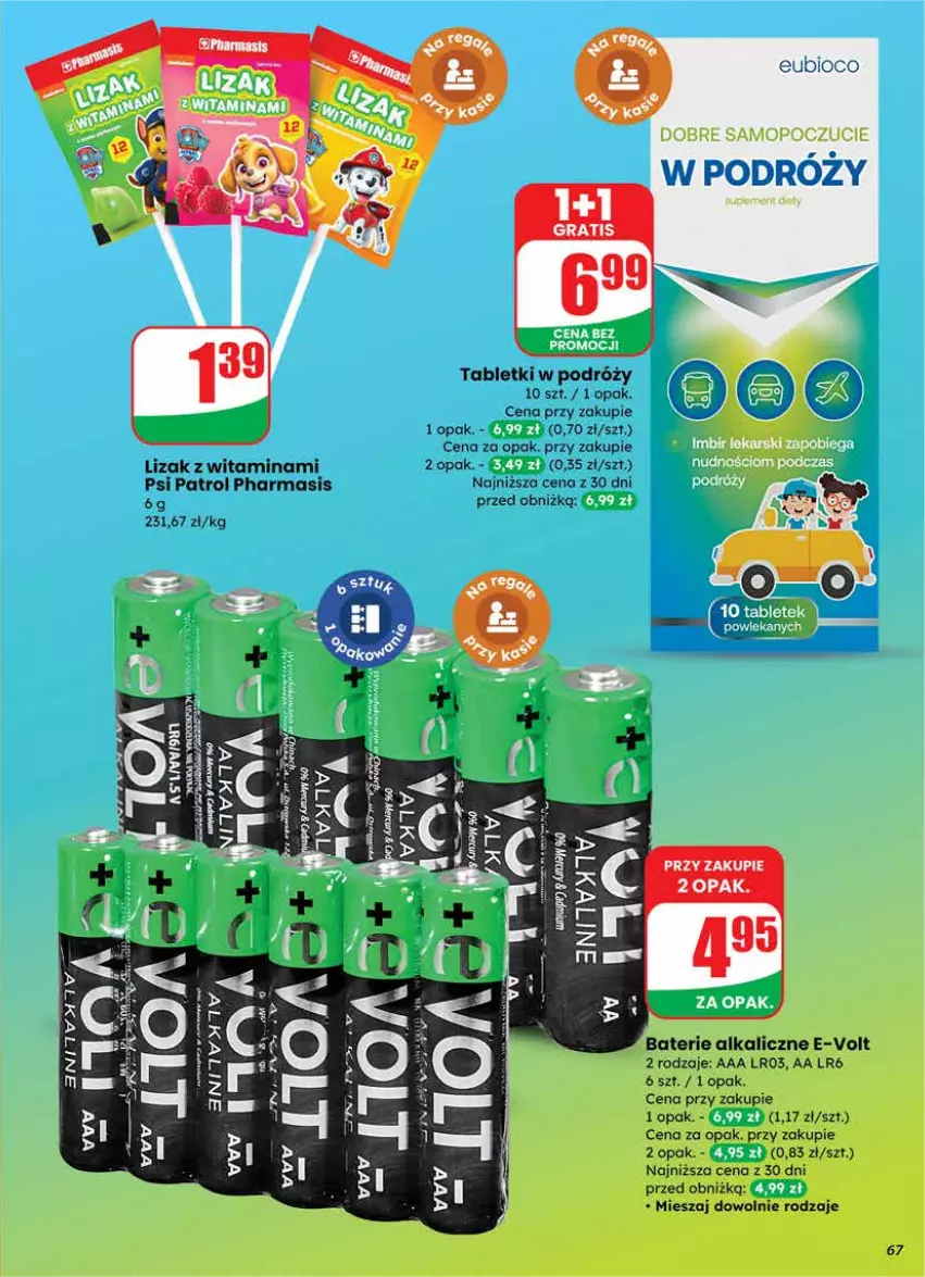 Gazetka promocyjna Dino - Gazetka 12 / 2026 - ważna 18.03 do 24.03.2026 - strona 67 - produkty: Baterie alkaliczne, Psi Patrol, Tablet