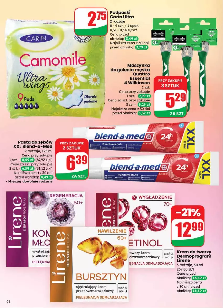 Gazetka promocyjna Dino - Gazetka 12 / 2026 - ważna 18.03 do 24.03.2026 - strona 68 - produkty: Blend-a-Med, Bursztyn, Gra, Lirene, Mars, Maszynka, Maszynka do golenia, Mop, Pasta do zębów, Podpaski, Szynka