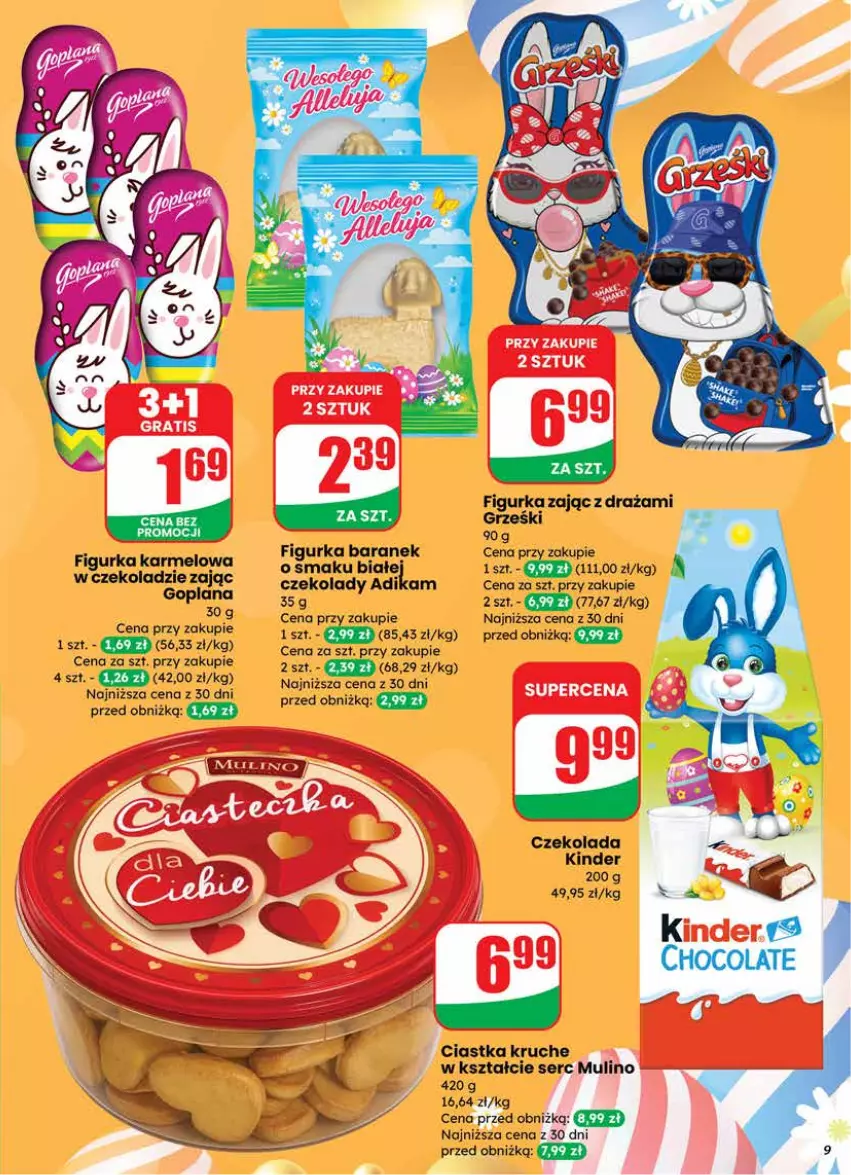 Gazetka promocyjna Dino - Gazetka 12 / 2026 - ważna 18.03 do 24.03.2026 - strona 9 - produkty: Ciastka, Czekolada, Grześki, Kinder, LG, Ser