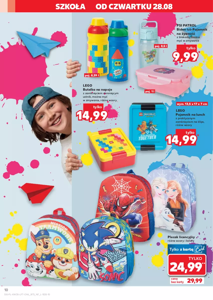 Gazetka promocyjna Kaufland - Gazetka tygodnia - ważna 28.08 do 03.09.2025 - strona 10 - produkty: LEGO, Napoje, Plecak, Pojemnik, Pojemnik na lunch, Psi Patrol, Ustnik