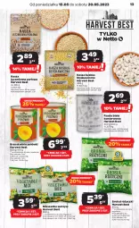 Gazetka promocyjna Netto - Artykuły spożywcze - Gazetka - ważna od 20.05 do 20.05.2023 - strona 13 - produkty: Ser, Kuskus, Kasza jęczmienna, Fasola, Brzoskwinie, Kasza, Mieszanka warzyw, Fa