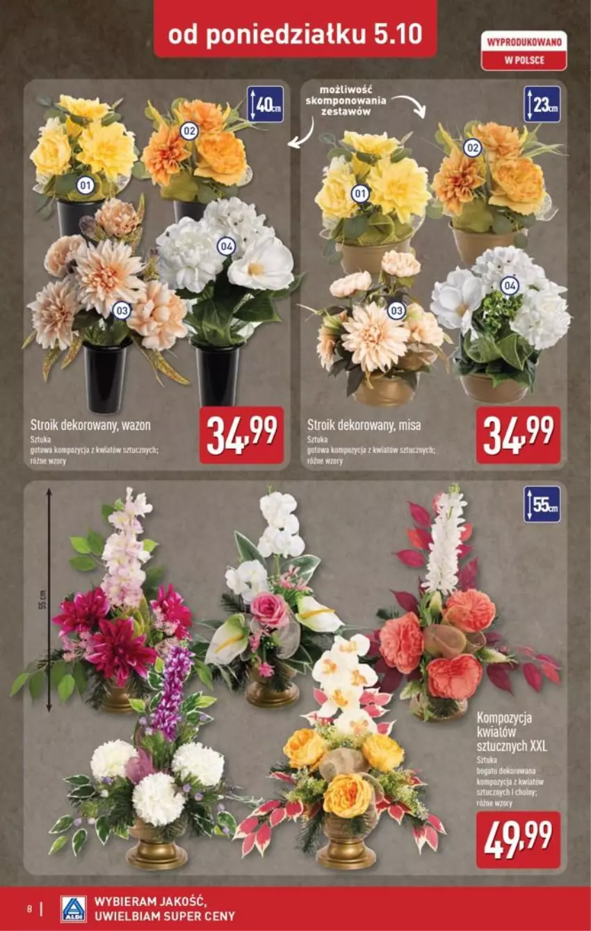 Gazetka promocyjna Aldi - Znicze i stroiki - ważna 05.10 do 05.10.2026 - strona 8 - produkty: Wazon