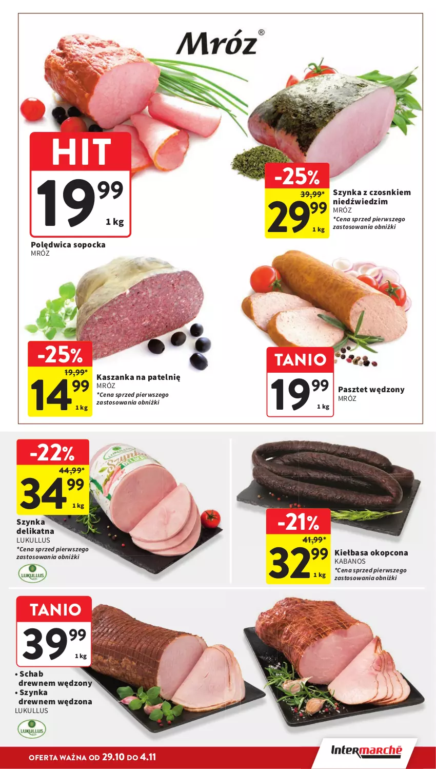 Gazetka promocyjna Intermarche - Gazetka promocyjna - ważna 29.10 do 04.11.2026 - strona 19 - produkty: Kabanos, Kasza, Kaszanka, Kiełbasa, Pasztet, Polędwica, Szynka